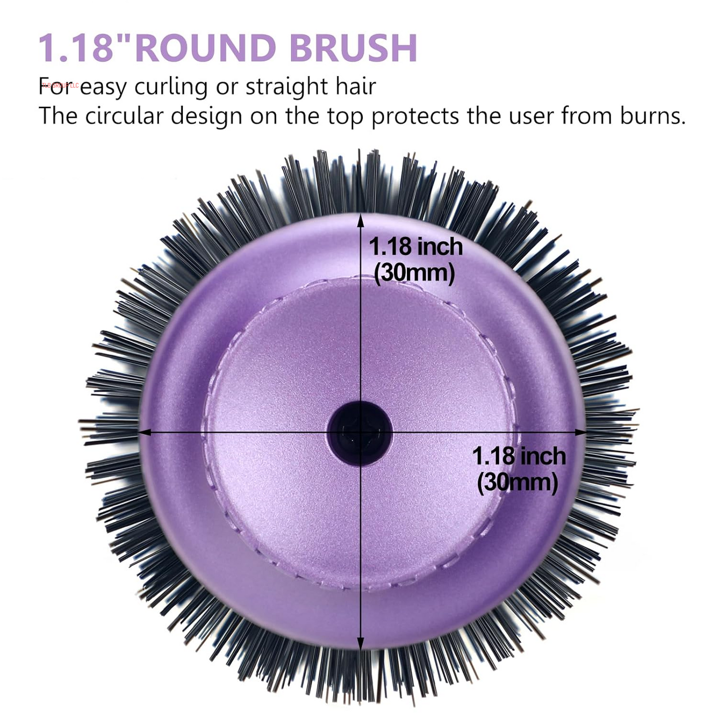 Hot Air Brush,  Salon One-Step Hair Dryer and Volumizer, 4-In-1 Hair Dryer Brush, Hair Styling Tools, Purple-Round