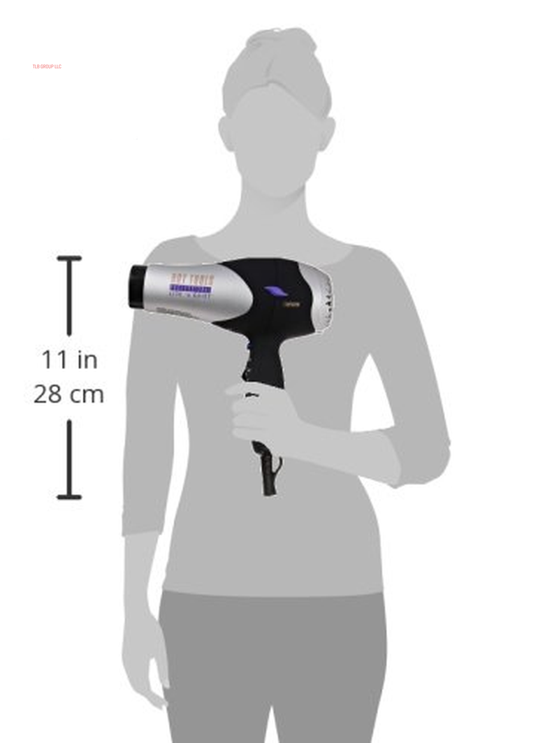 Pro Artist Turbo Styling Hair Dryer | Lightweight and Quiet, Silver/Black, 1 Count (Pack of 1)