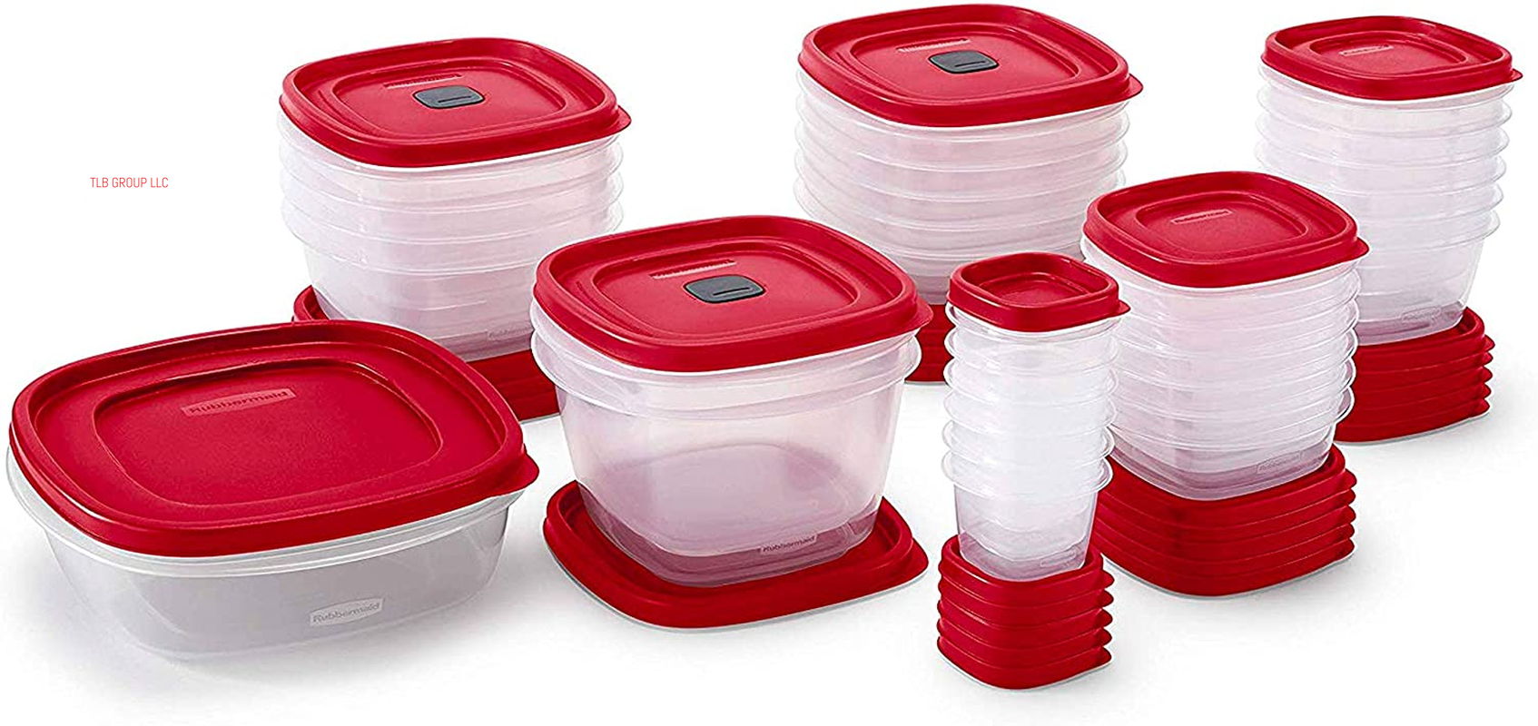 60-Piece Food Storage Containers with Lids, Microwave and Dishwasher Safe, Red Color, Ideal for Meal Prep and Pantry Storage