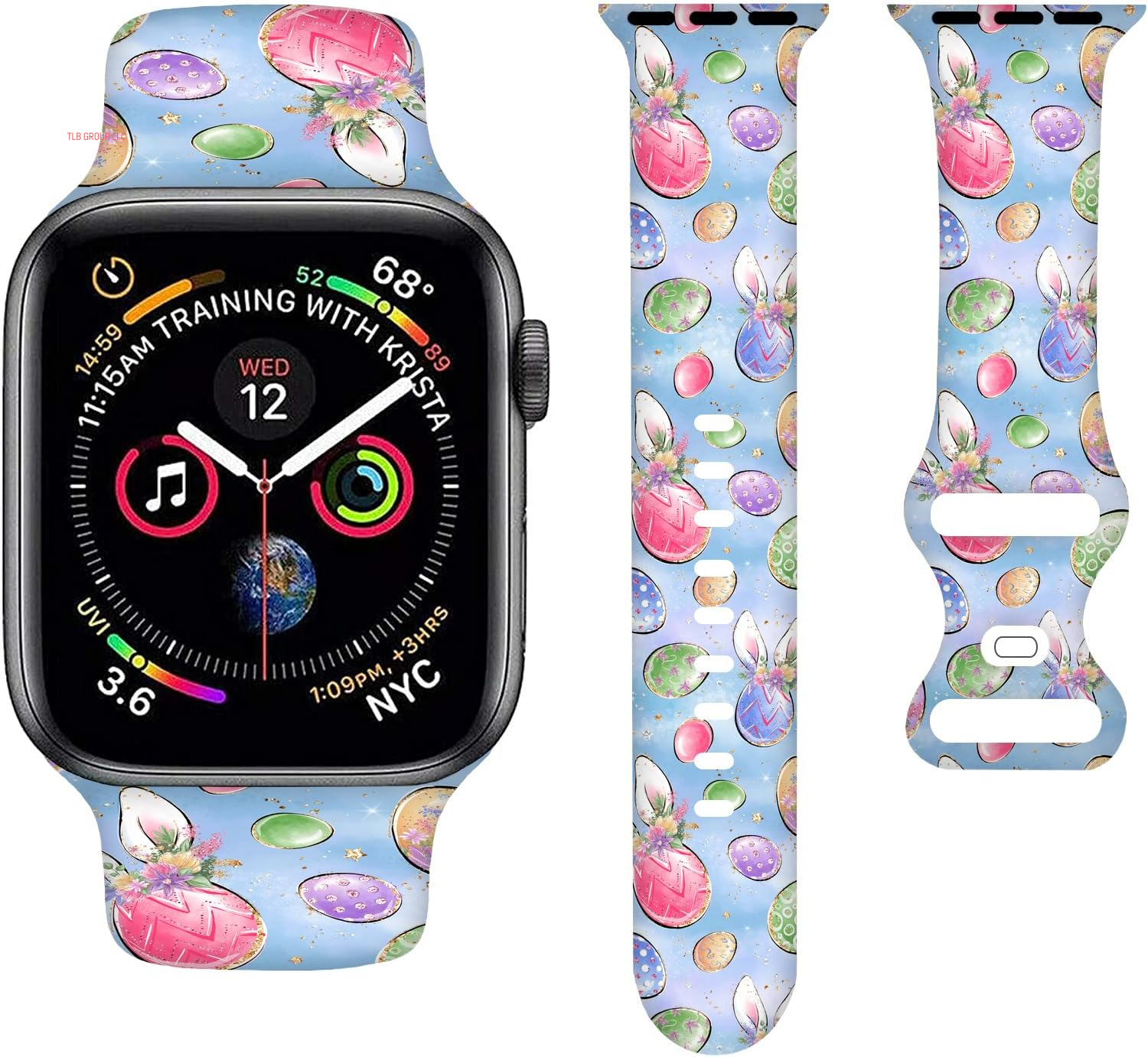 Cartoon Holiday Bands Compatible with Apple Watch Band 38MM 40MM 41MM 42MM 44MM 45MM 49MM, Silicone Strap Compatible with Iwatch Bands Ultra Series SE 9 8 7 6 5 4 3 2 1 for Women Men