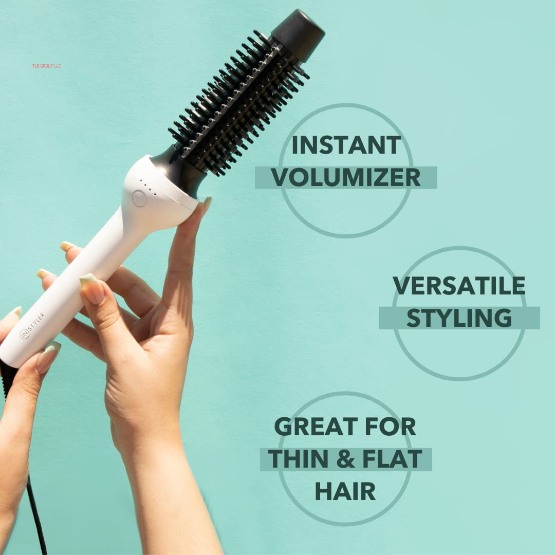 Freestyle Ceramic Styling Wand | Salon Quality at Home | Ionic Tip Barrel | Dual Voltage Tool | Ceramic Heated Bristles | Frizz Reducing Brush