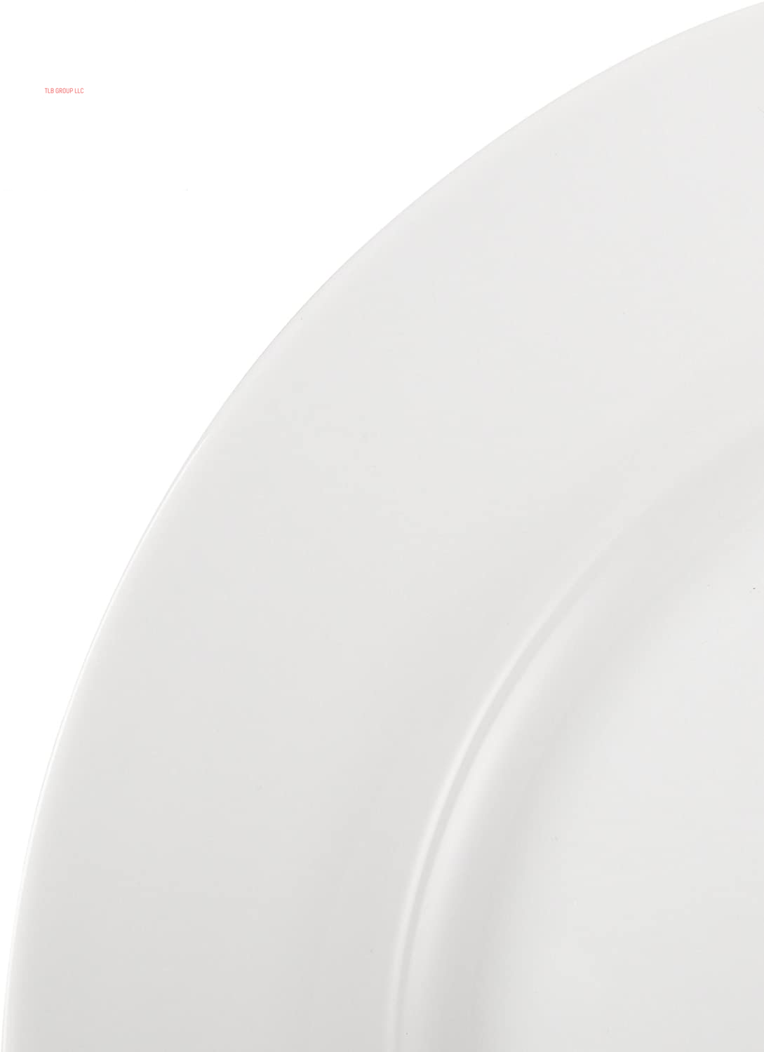 6-Piece White Dinner Plate Set, 10.5 Inches