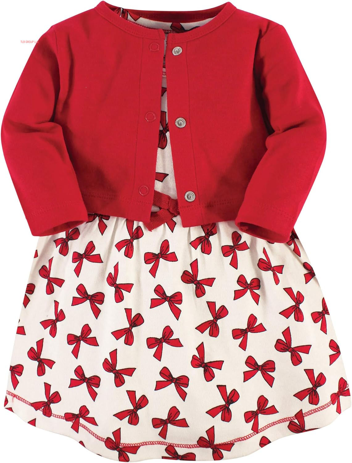 Baby Girl Organic Cotton Dress and Cardigan