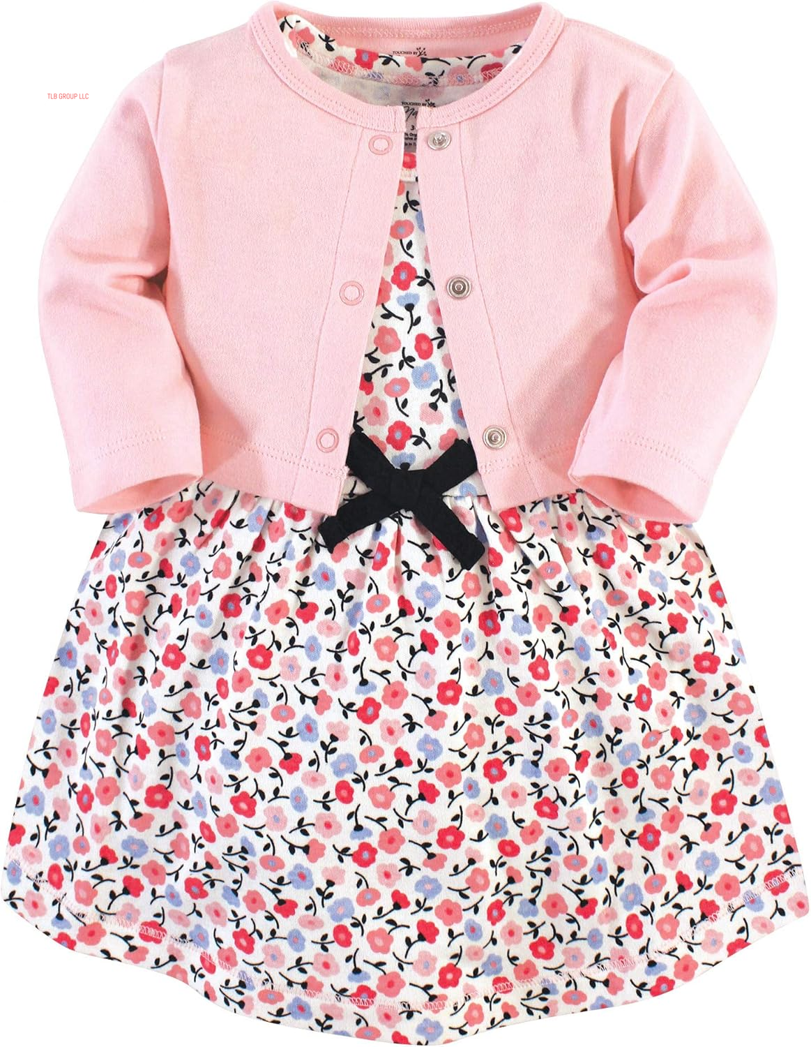 Baby Girl Organic Cotton Dress and Cardigan