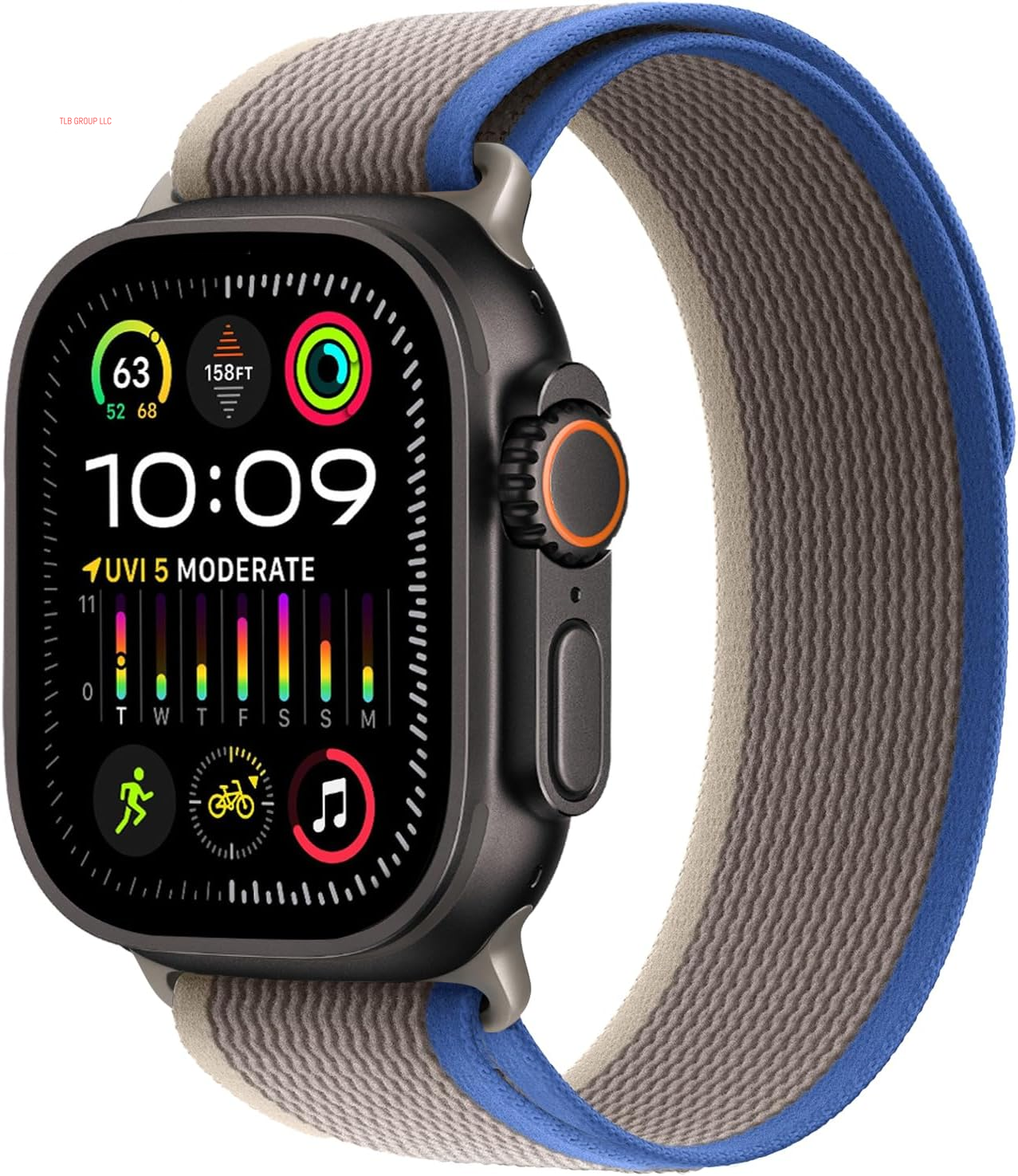 Trail Loop Nylon Band - Compatible with Apple Watch Ultra 2 Band/Ultra Band 49Mm 45Mm 44Mm Men Women, Braided Elastic Weave Sport Strap for Iwatch Ultra 2, Iwatch Ultra Series 10 46Mm SE/9/8/7/6/5/4
