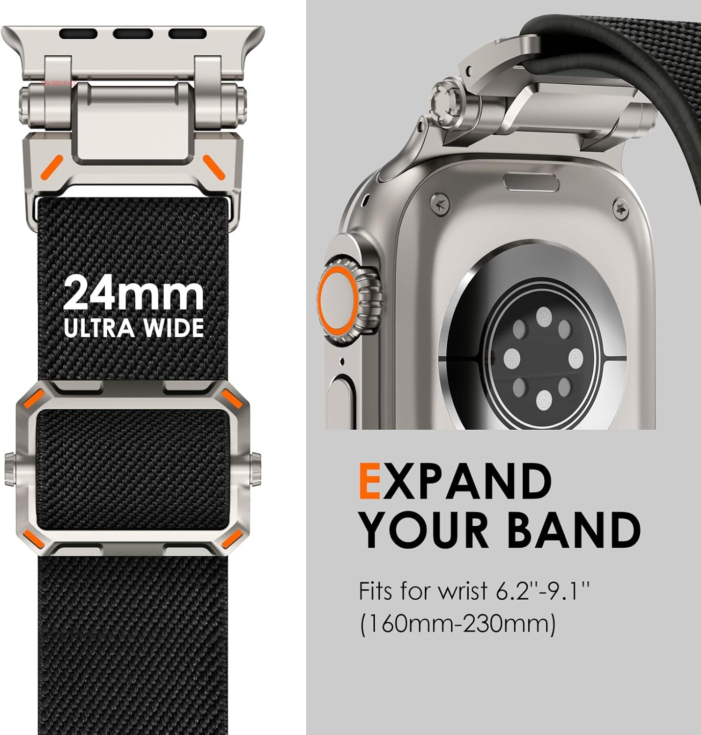 Stretchy Bands for Apple Watch Ultra 2 Band 49Mm 46Mm 45Mm 44Mm 42Mm Men, Rugged Solo Loop Nylon Sport Elastic Braided Straps for Iwatch Ultra Series 10 9 8 7 6 5 4 3 SE with Metal Connector