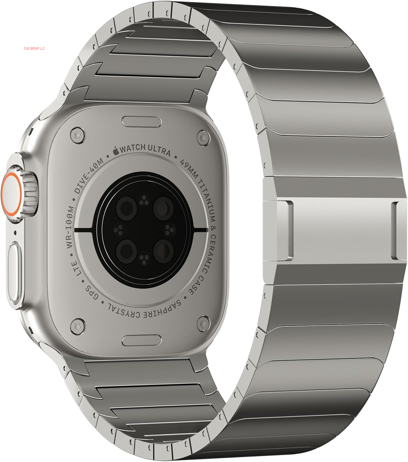 Full Titanium Band Compatible with Apple Watch Ultra 49Mm / Ultra 2 49Mm / Series 10 46Mm, 26Mm Wide Adjustable Links with Titanium Magnetic Clasp Connectors and DLC Coating