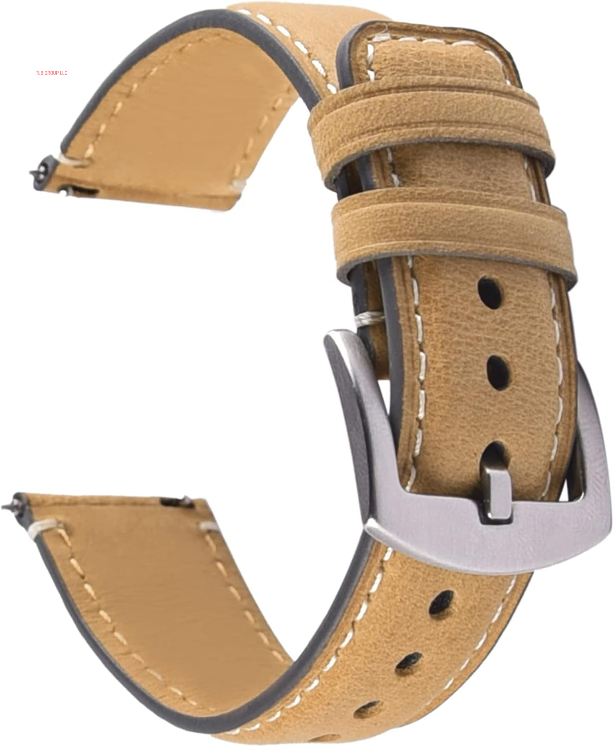 Watch Bands,18Mm 19Mm 20Mm 22Mm 24Mm Quick Release Leather Watch Band Strap - Burnished Leather Watch Band Vintage Wristband