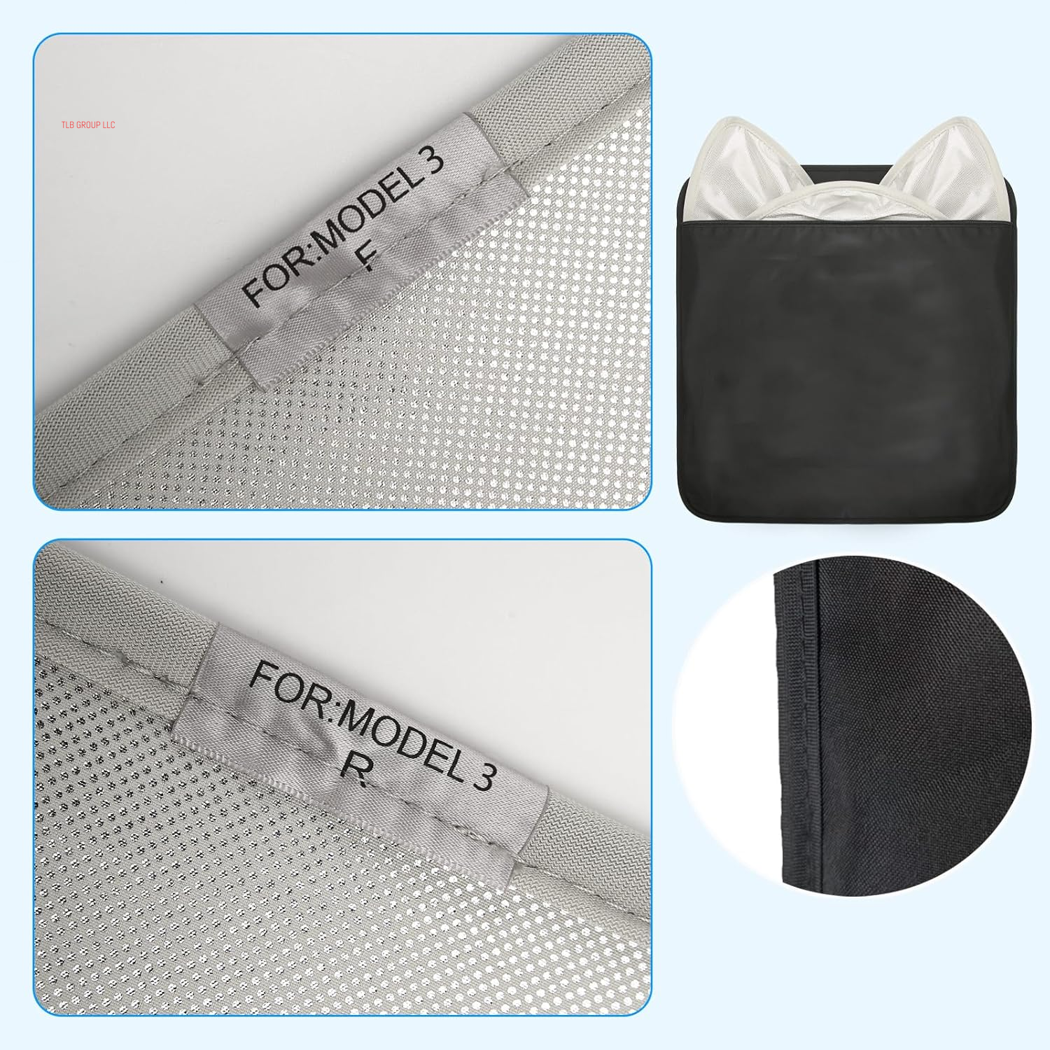 2025 Sunshade Roof for Tesla Model 3 Highland Accessories 2024 No Sagging Roof Sun Shade Light Gray