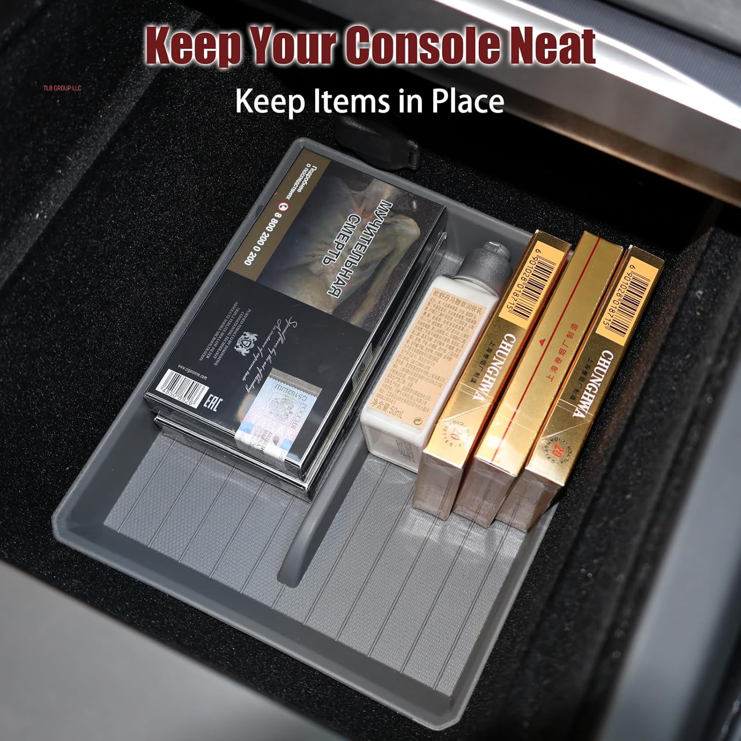 Center Console Organizer Tray for Tesla Model 3 2023-2025 - Model 3 Accessories Center Console Organizer Easy Installation, Enhanced Storage