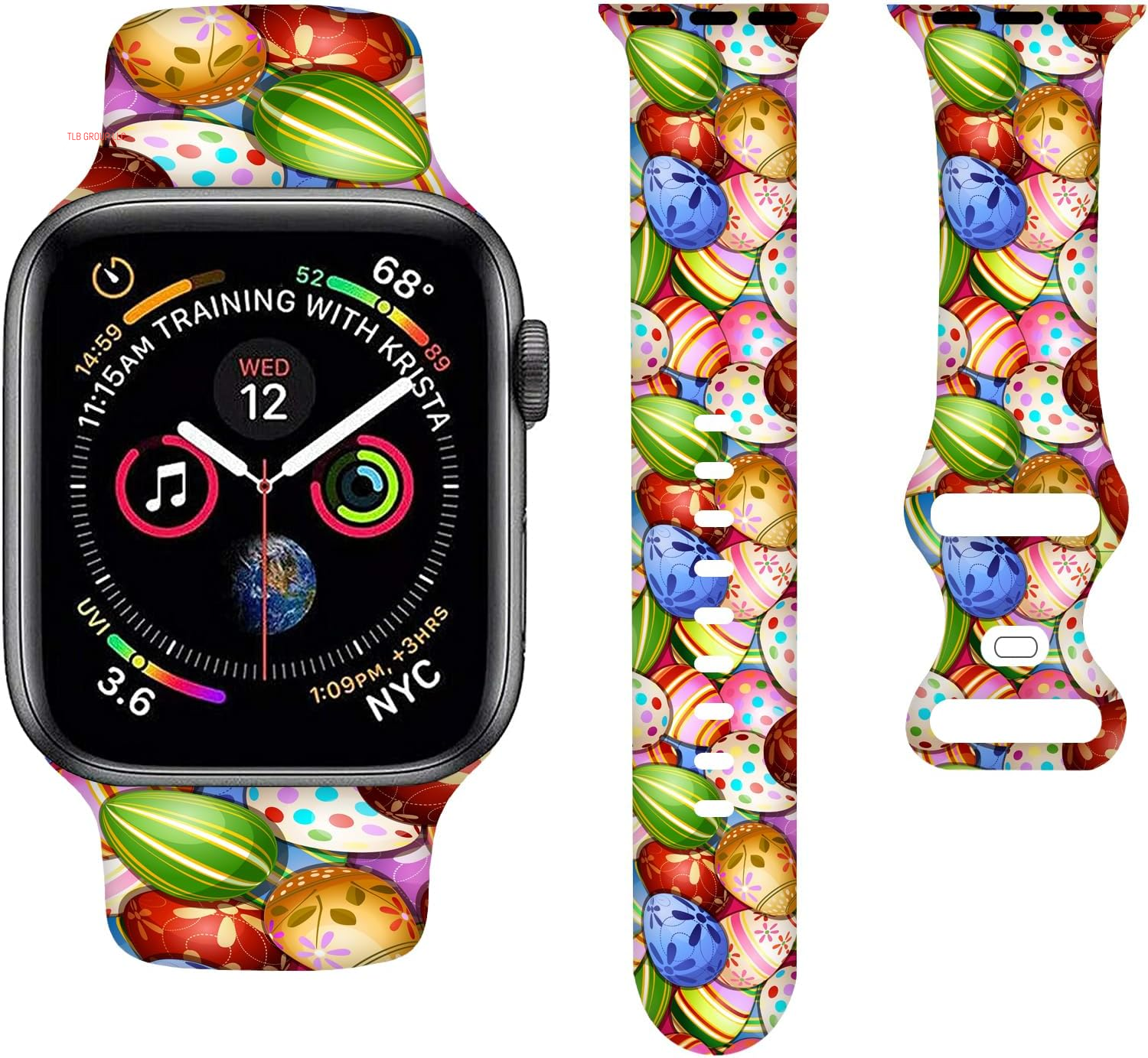 Cartoon Holiday Bands Compatible with Apple Watch Band 38MM 40MM 41MM 42MM 44MM 45MM 49MM, Silicone Strap Compatible with Iwatch Bands Ultra Series SE 9 8 7 6 5 4 3 2 1 for Women Men