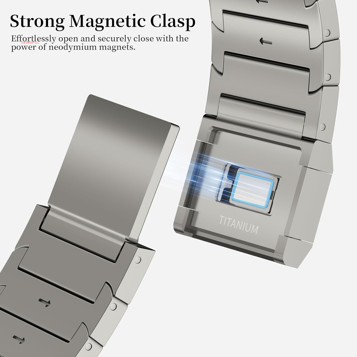 Full Titanium Band Compatible with Apple Watch Ultra 49Mm / Ultra 2 49Mm / Series 10 46Mm, 26Mm Wide Adjustable Links with Titanium Magnetic Clasp Connectors and DLC Coating