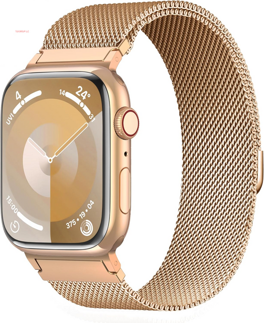 Original Metal Milanese Loop Compatible with Apple Watch Band 38Mm 40Mm 41Mm 42Mm 44Mm 45Mm 49Mm for Women Men, Magnetic Stainless Steel for Iwatch Se Ultra Series 10 9 8 7 6 5 4 3 2 1