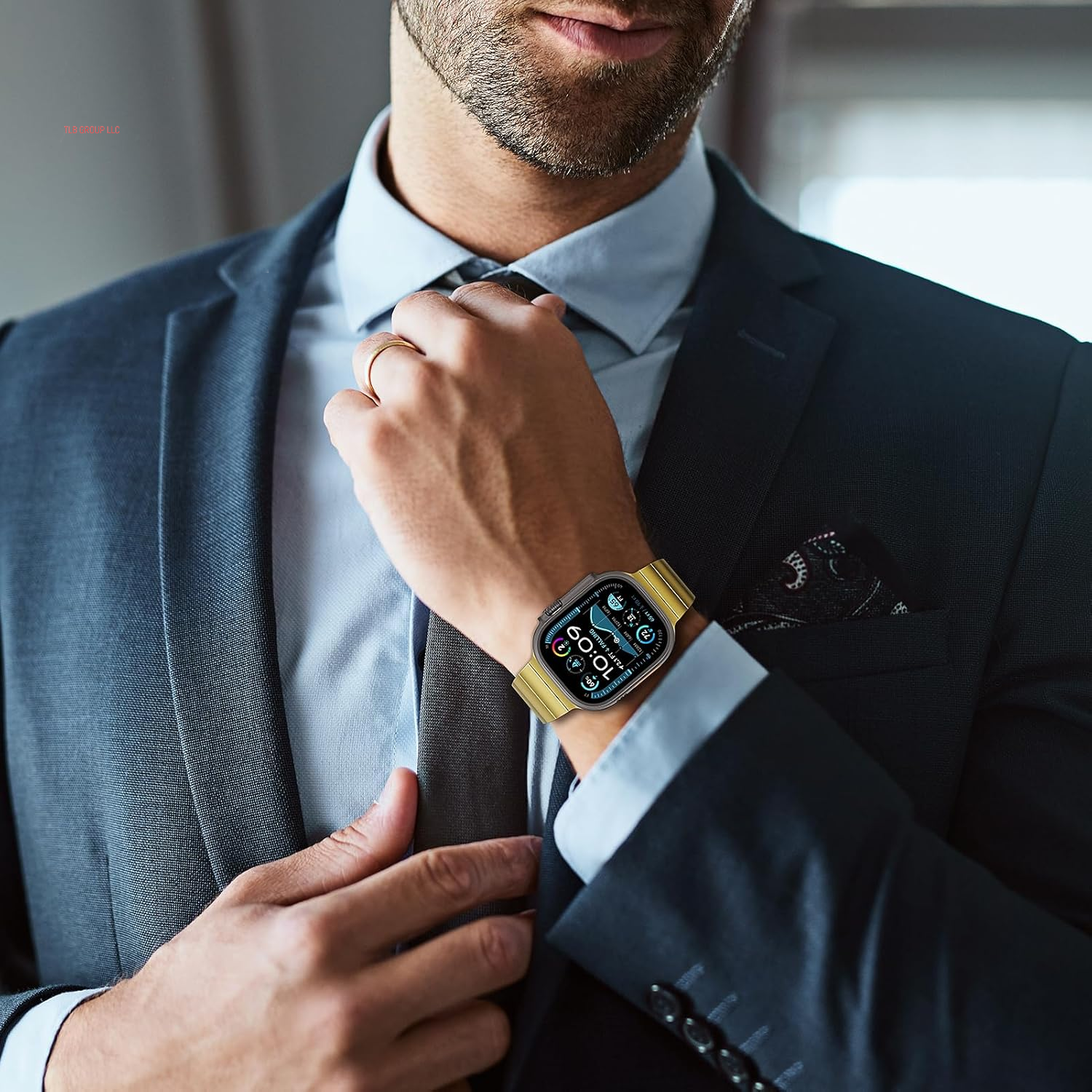 Metal Bands Compatible with Apple Watch Bands for Men Series 10 46Mm 45Mm 44Mm 42Mm 41Mm 40Mm 38Mm 49Mm Iwatch Bands Women,Business Stainless Steel Strap for Apple Watch Series 9 8 7 6 5 4 3 SE/2