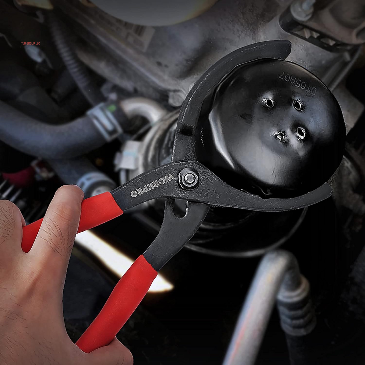 12" Adjustable Oil Filter Pliers, Wrench Adjustable Oil Filter Removal Tool, Ideal for Engine Filters, Conduit, & Fittings, W114083A