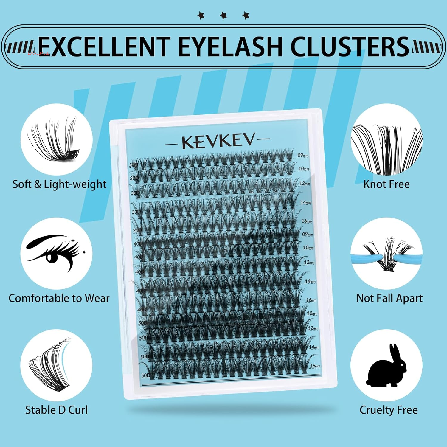 Lash Clusters Kit Lash Extension Kit D Curl Eyelash Extension Kit 280 Pcs Eyelash Clusters Kit Cluster Eyelash Extensions Individual Lashes Kit with Lash Bond and Seal Eyelash Tweezers