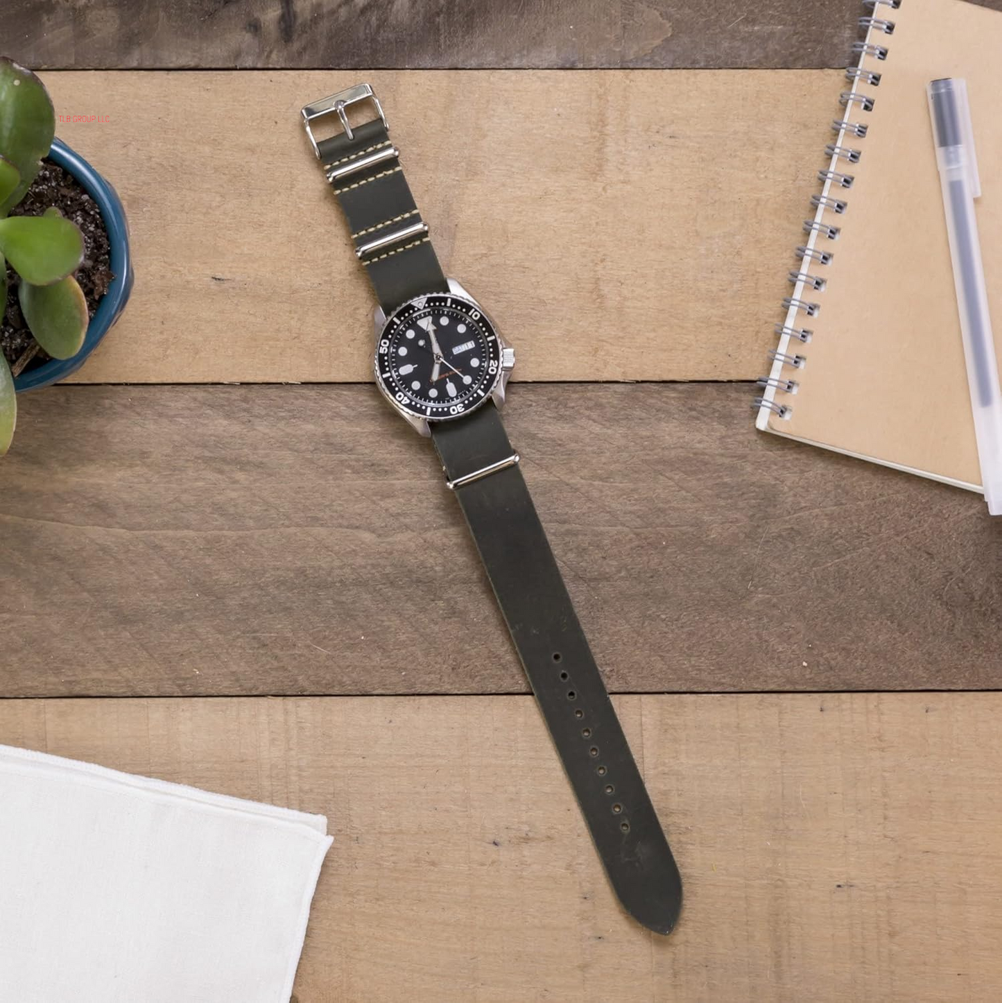 Benchmark Leather Watch Band - Crazy Horse Oiled Leather One-Piece Watch Straps for Men or Women - 18Mm, 20Mm, 22Mm or 24Mm Widths