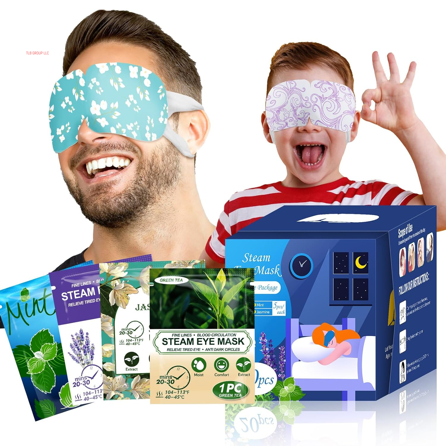 16 Packs Steam Eye Masks for Dry Eyes, SPA Warm Eye Mask, Relief Eye Fatigue Hot Sleep Eye Mask for Puffy Eyes Mask, Disposable Moist Heating Compress Pads for Sleeping, Christmas Gift, Unscented