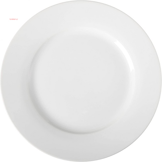 6-Piece White Dinner Plate Set, 10.5 Inches