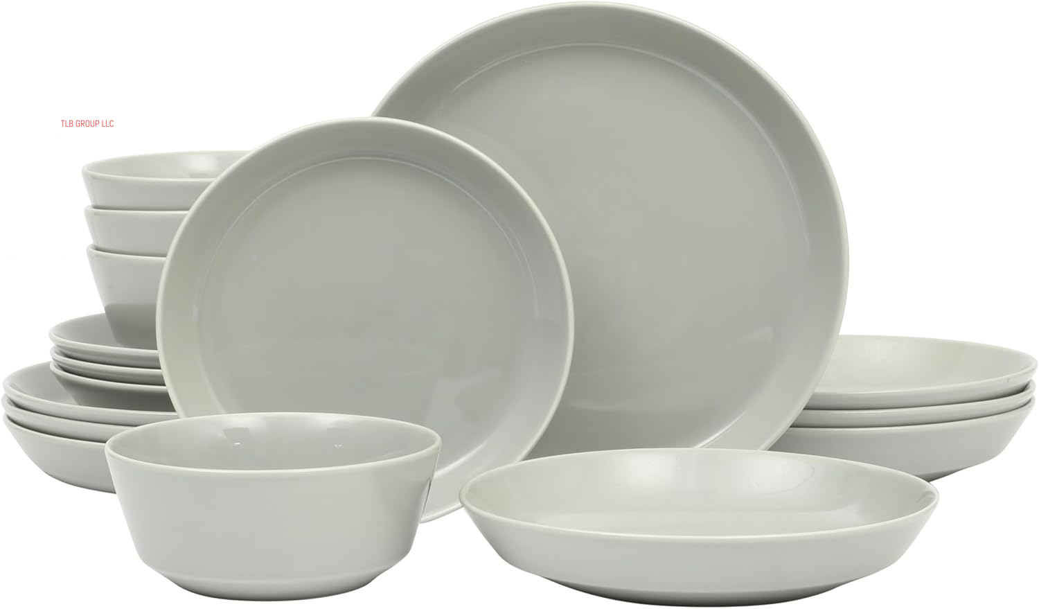 Oslo Porcelain Chip and Scratch Resistant Dinnerware Set, Service for 4 (16Pcs), Plates and Bowls Dishes Sets, White