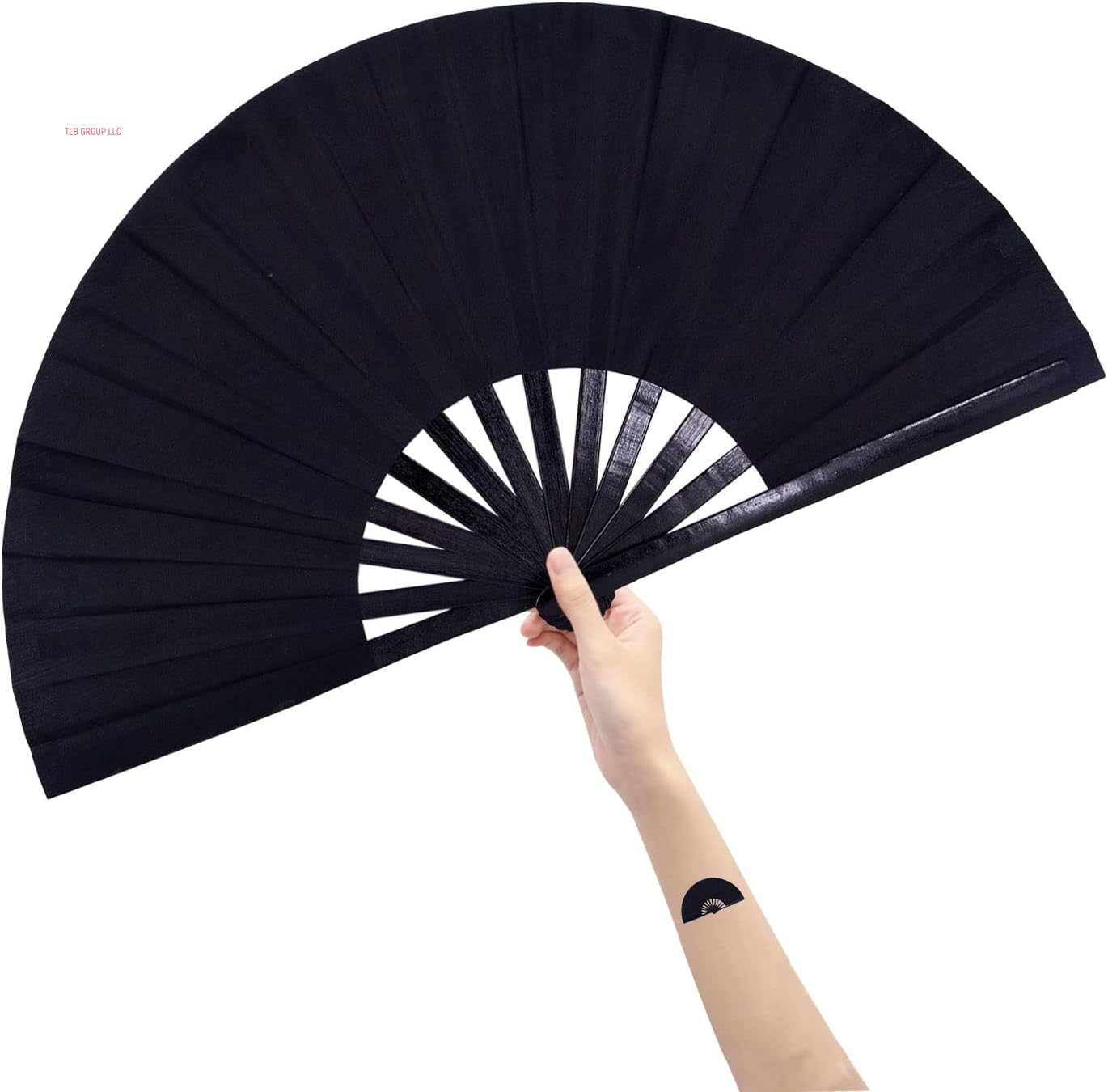 Large Rave Fan Folding Hand Popping Fans for Line Dancing, Big Clacking Fans Clap Fan for Boots on the Ground Dance,Party,Decoration,Festival (Pink)