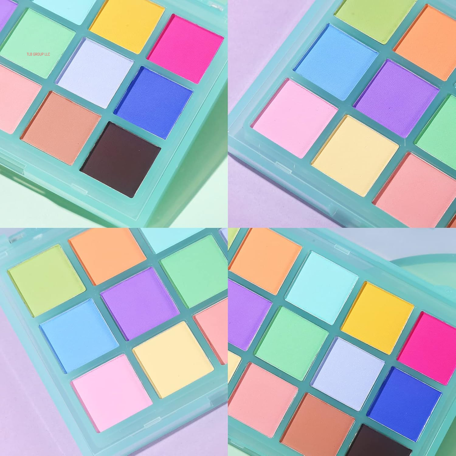 Colorful Matte Makeup Eyeshadow Palette, 15 Shades Vibrant MACARON Pastel Eye Shadow Pallet, High Pigmented Blendable Rainbow Make up Plattet Kit - Mint Candy