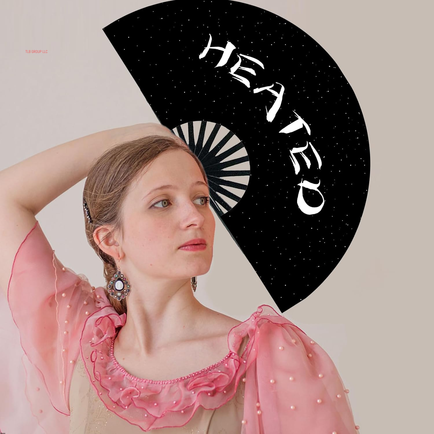 Popping Clack Fans for Line Dancing,Boots on the Ground Hand Fan,Large Folding Clap Handheld Fans,Line Dance Clacking Chinese Kung Fu Tai Chi Hand Fan,Gift for Women Festival Party Dance