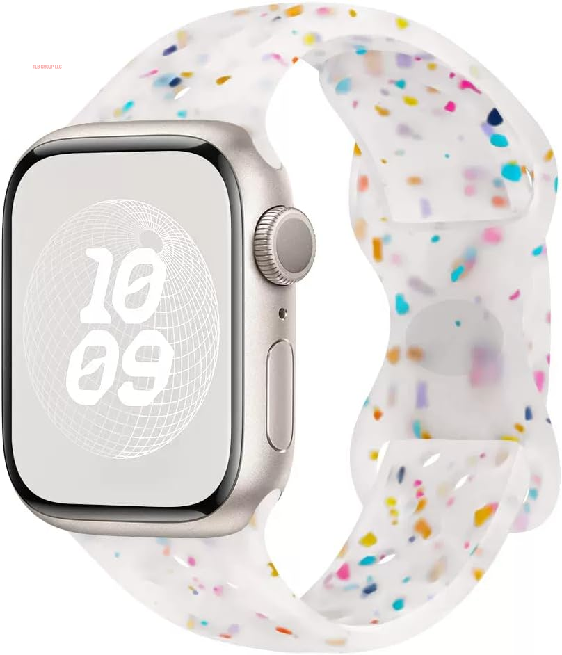 Breathable Sport Silicone Band Compatible with Apple Watch Bands 40Mm 38Mm 44Mm 41Mm 45Mm 42Mm 49Mm Women Men, Soft Wristband Recycled Plastic Strap for Iwatch Bands Series 9 SE 8 7 6 5 4 3 2 1 Ultra
