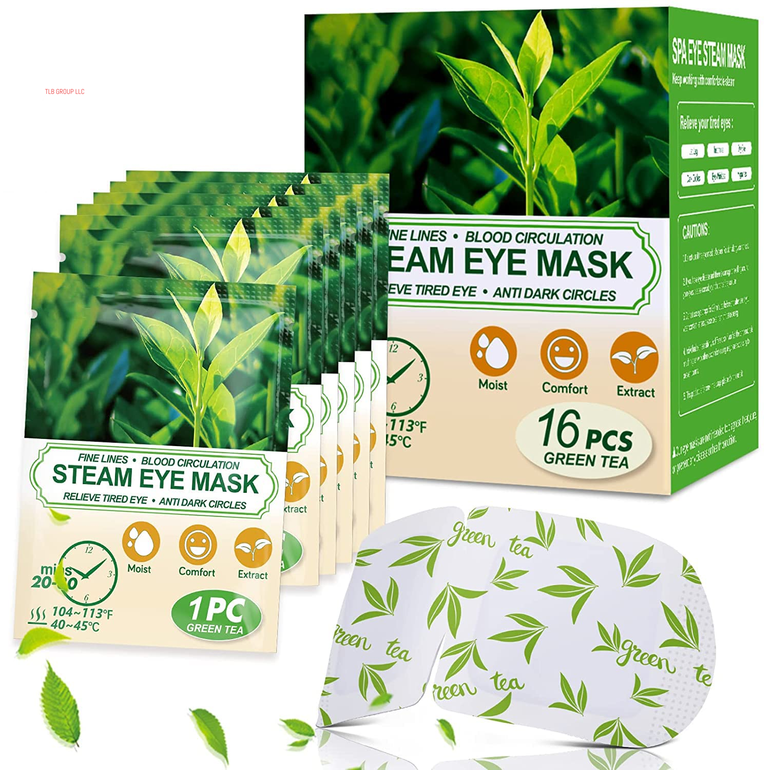 16 Packs Steam Eye Masks for Dry Eyes, SPA Warm Eye Mask, Relief Eye Fatigue Hot Sleep Eye Mask for Puffy Eyes Mask, Disposable Moist Heating Compress Pads for Sleeping, Christmas Gift, Unscented