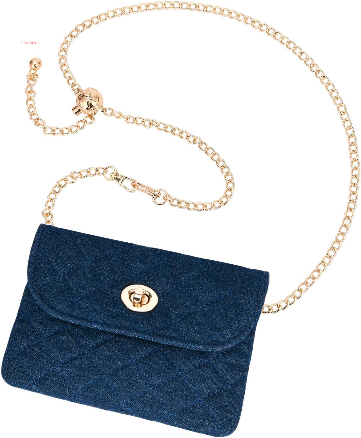 Chain Belt Bag for Women, Fasion Denim Waist Purse Cell Phone Bag for Women,Designer Checkered Crossbody Purse for Women.