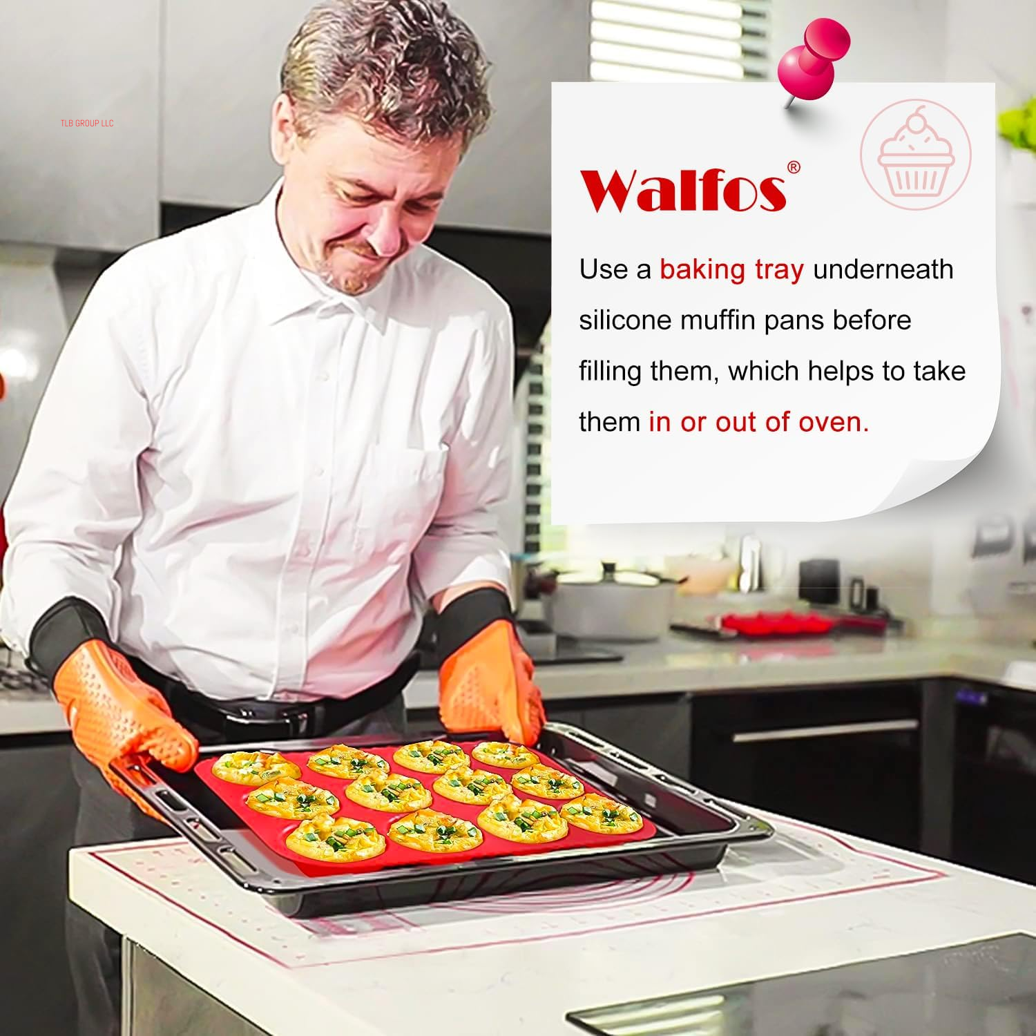 Silicone Muffin Pan - 12 Cups Regular Silicone Cupcake Pan, Non-Stick Silicone Great for Making Muffin Cakes, Tart, Bread - BPA Free and Dishwasher Safe