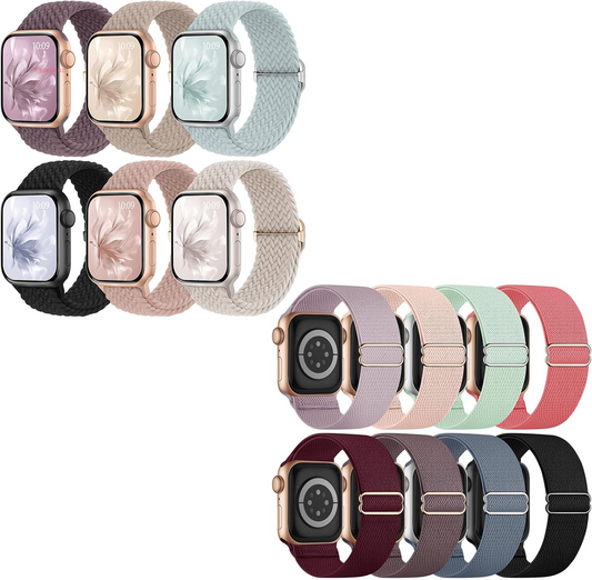 14 Pack Braided Stretchy Solo Loop Compatible with Apple Watch Band 38Mm 40Mm 41Mm 42Mm 44Mm 45Mm 46Mm 49Mm Women Men