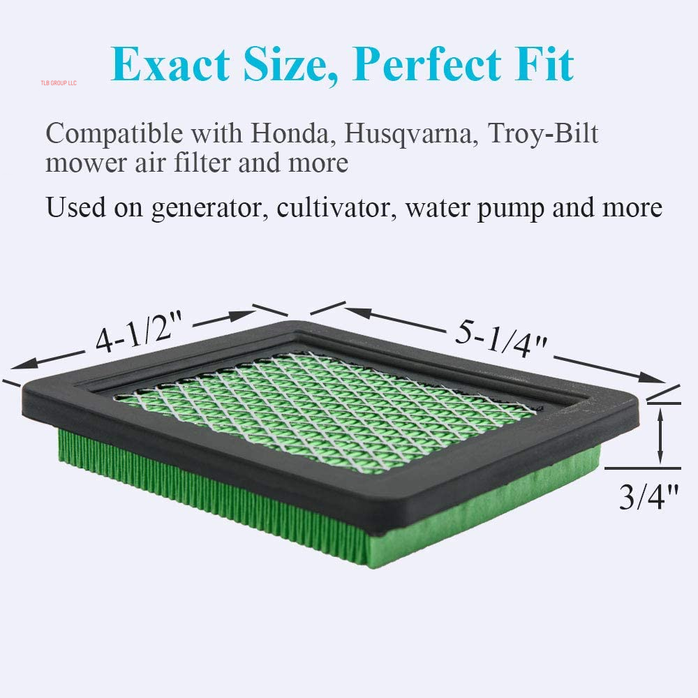 5 Pack 17211-Zl8-023 Air Filter, Compatible for Honda Gcv160 Gcv190, Husqvarna 7021P, Premium Lawn Mower Air Cleaner Element