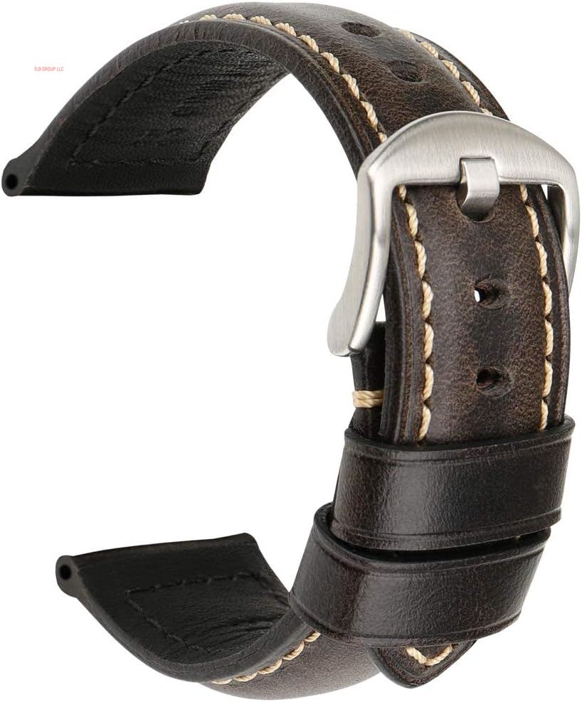 Watch Band, Vintage Oil Wax Leather Watch Straps 18Mm 19Mm 20Mm 21Mm 22Mm 23Mm 24Mm 26Mm Watch Belt for Men Women