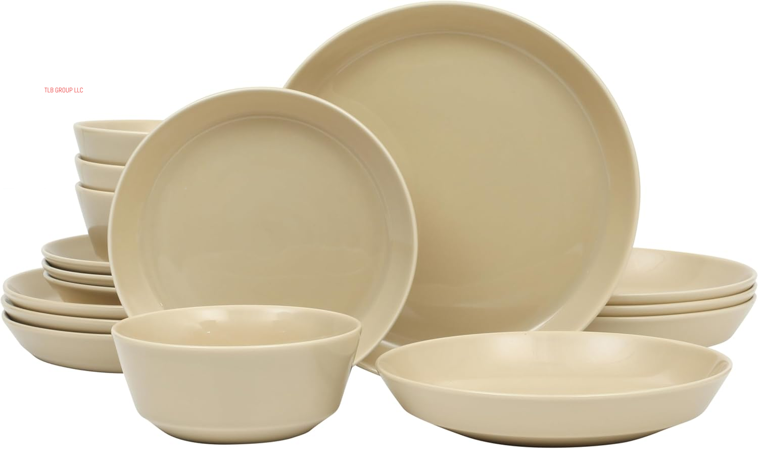 Oslo Porcelain Chip and Scratch Resistant Dinnerware Set, Service for 4 (16Pcs), Plates and Bowls Dishes Sets, White