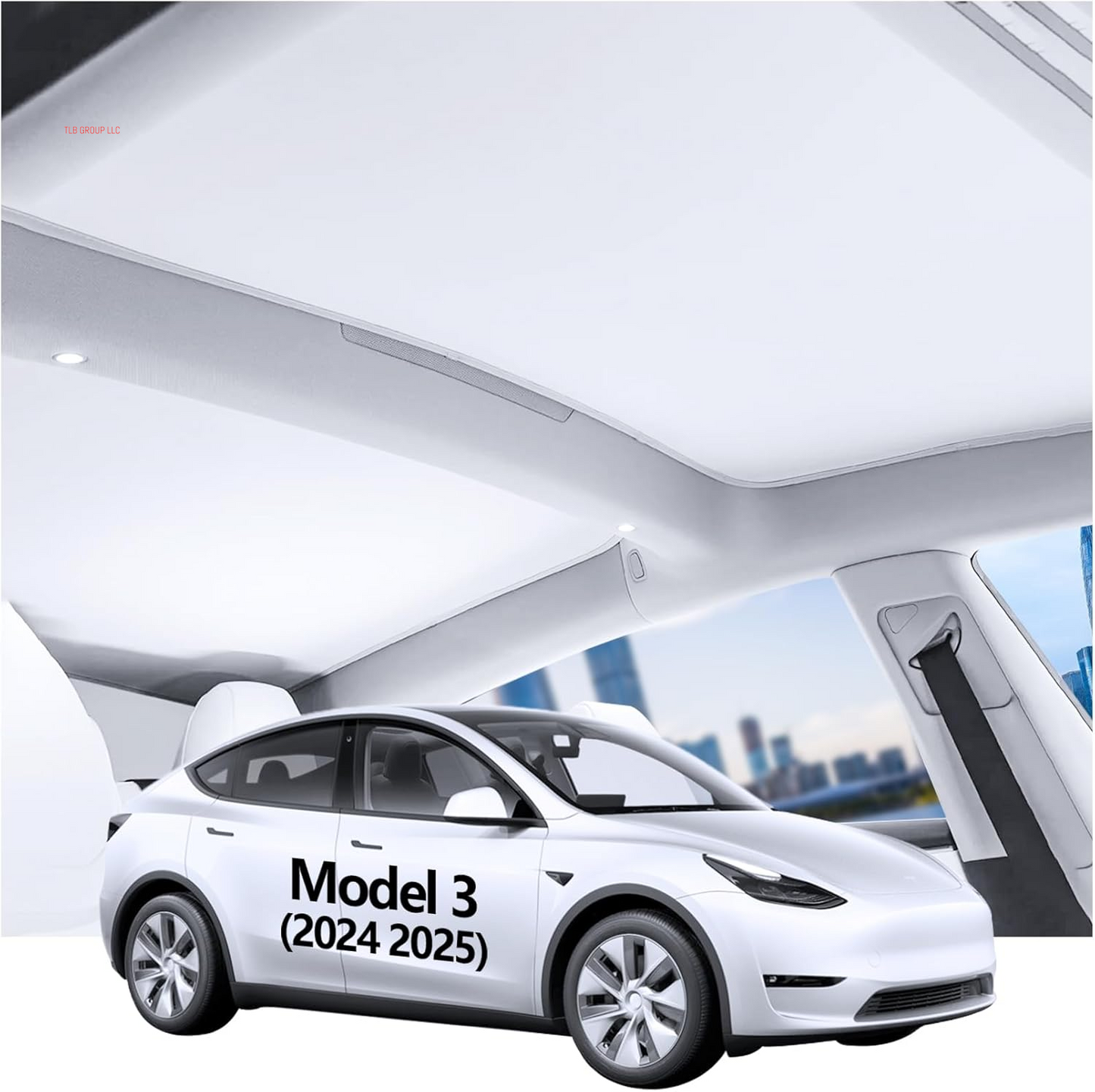 Tesla Model Y Sunshade Roof 2020-2024 3-Gen Heat Insulation Glass Roof Sunshade UV Rays Protection No-Gap Nano Ice-Crystal Coatings for Tesla Model Y Accessories