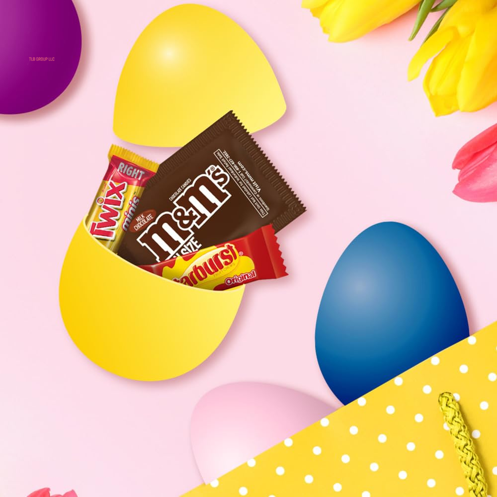 M&M'S, TWIX & STARBURST Candy-Filled Easter Eggs Bag, 11.04 Oz, 30 Count