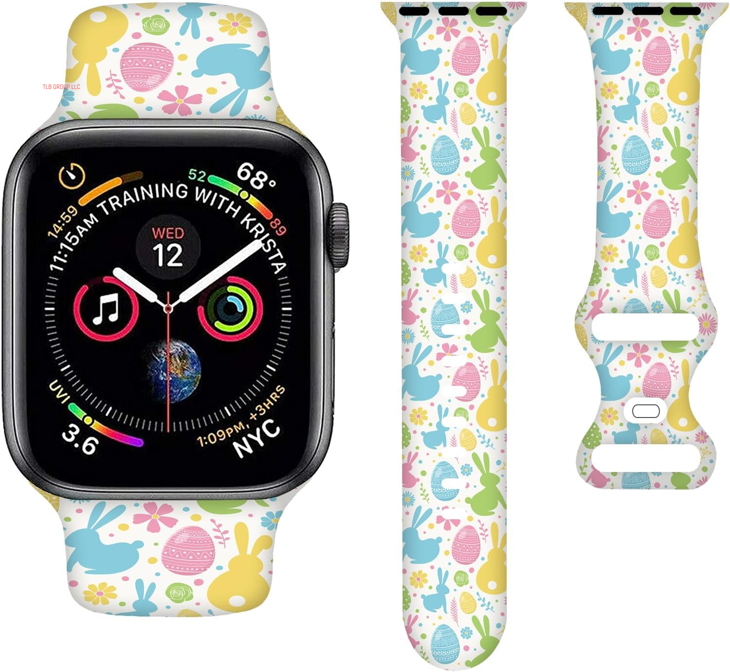 Cartoon Holiday Bands Compatible with Apple Watch Band 38MM 40MM 41MM 42MM 44MM 45MM 49MM, Silicone Strap Compatible with Iwatch Bands Ultra Series SE 9 8 7 6 5 4 3 2 1 for Women Men
