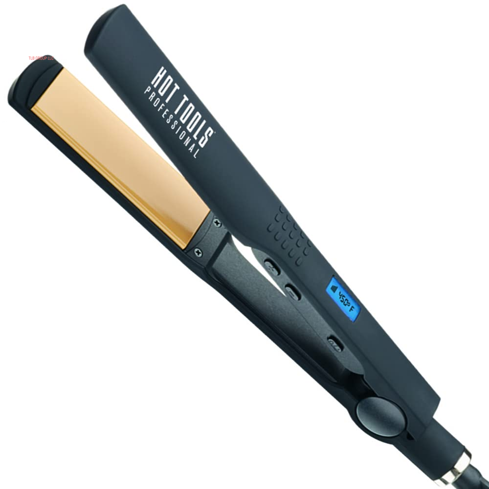 Pro Artist Nano Ceramic Flat Iron | Wide Plate for Faster Styling (1-1/4 In)