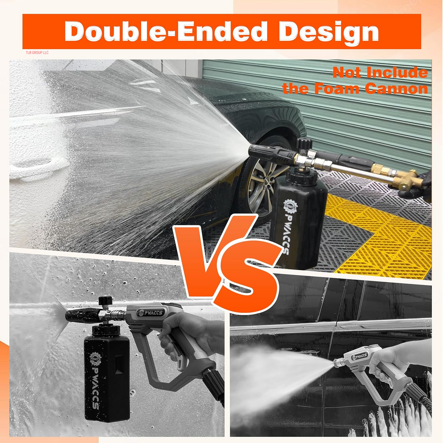 Pressure Washer Gun, Pressure Washer Wand Kit with Dual-Purpose Nozzles, Power Washer Gun with Replacement Wand Extension, M22-14Mm Fitting, 5 Nozzle Tips with Holder, 4000 PSI, 43 Inch