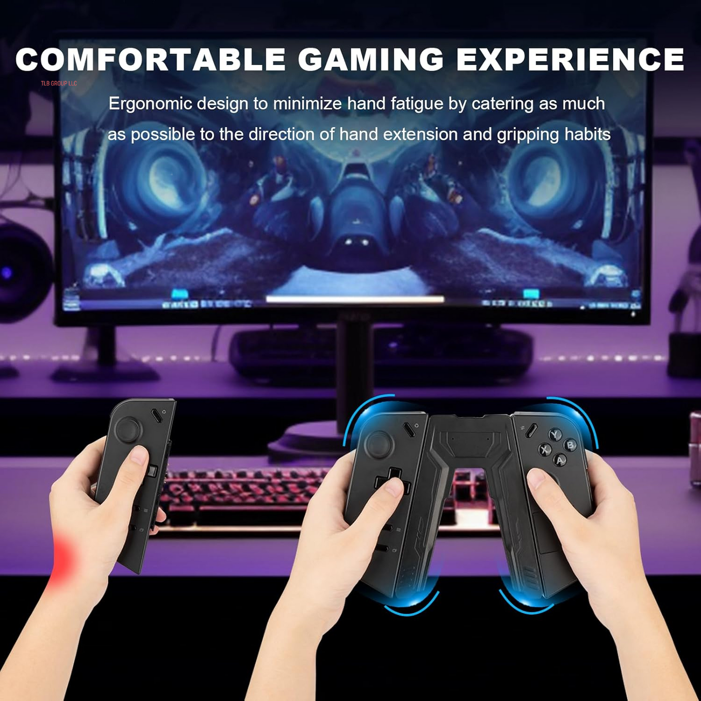 Charging Grip for Legion Go Controller, Portable Legion Go Controller Charger with Indicators, Play While Charging