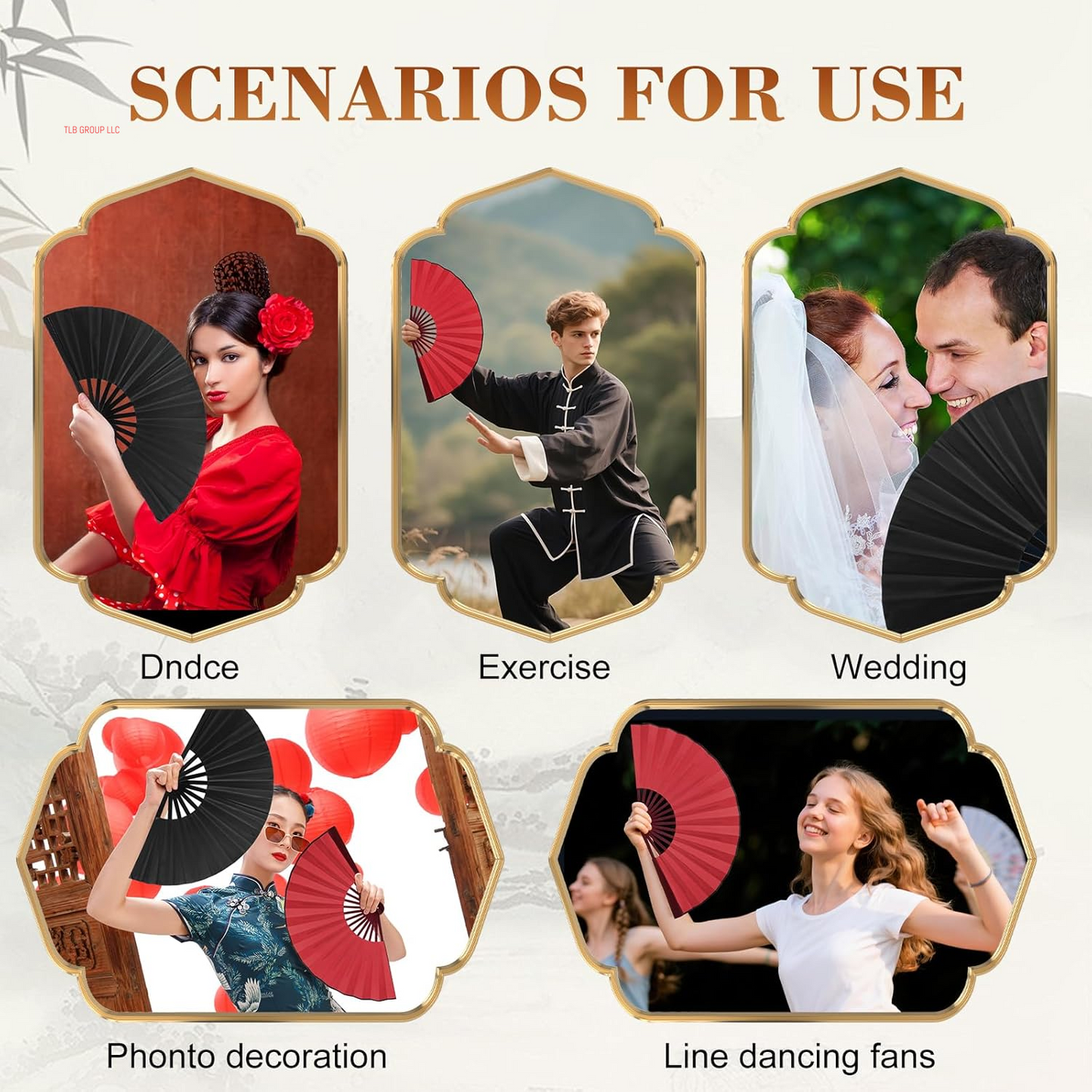 Boots on the Ground Fans Line Dance Popping Fan,Large Fold Fans,Decorative Folding Fans,Clap Fans for Line Dancing, Clack Handheld Large Folding Hand Rave Fan ﻿ (10In Black)