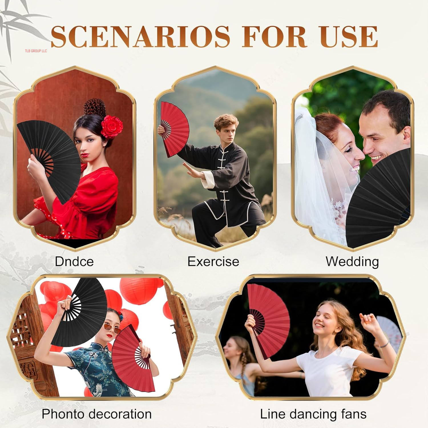 Boots on the Ground Fans Line Dance Popping Fan,Large Fold Fans,Decorative Folding Fans,Clap Fans for Line Dancing, Clack Handheld Large Folding Hand Rave Fan ﻿ (10In Black)