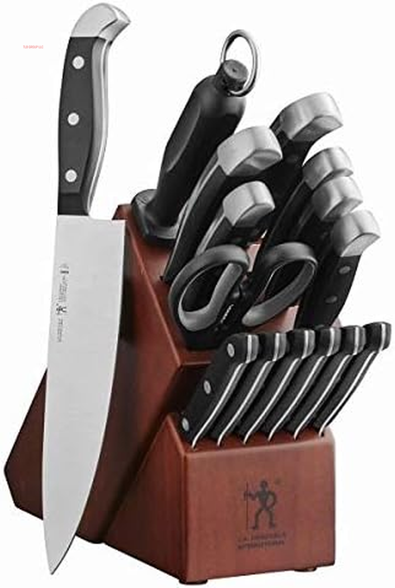 Premium Quality 15-Piece Knife Set with Block, Razor-Sharp, German Engineered Knife Informed by over 100 Years of Masterful Knife Making, Lightweight and Strong, Dishwasher Safe