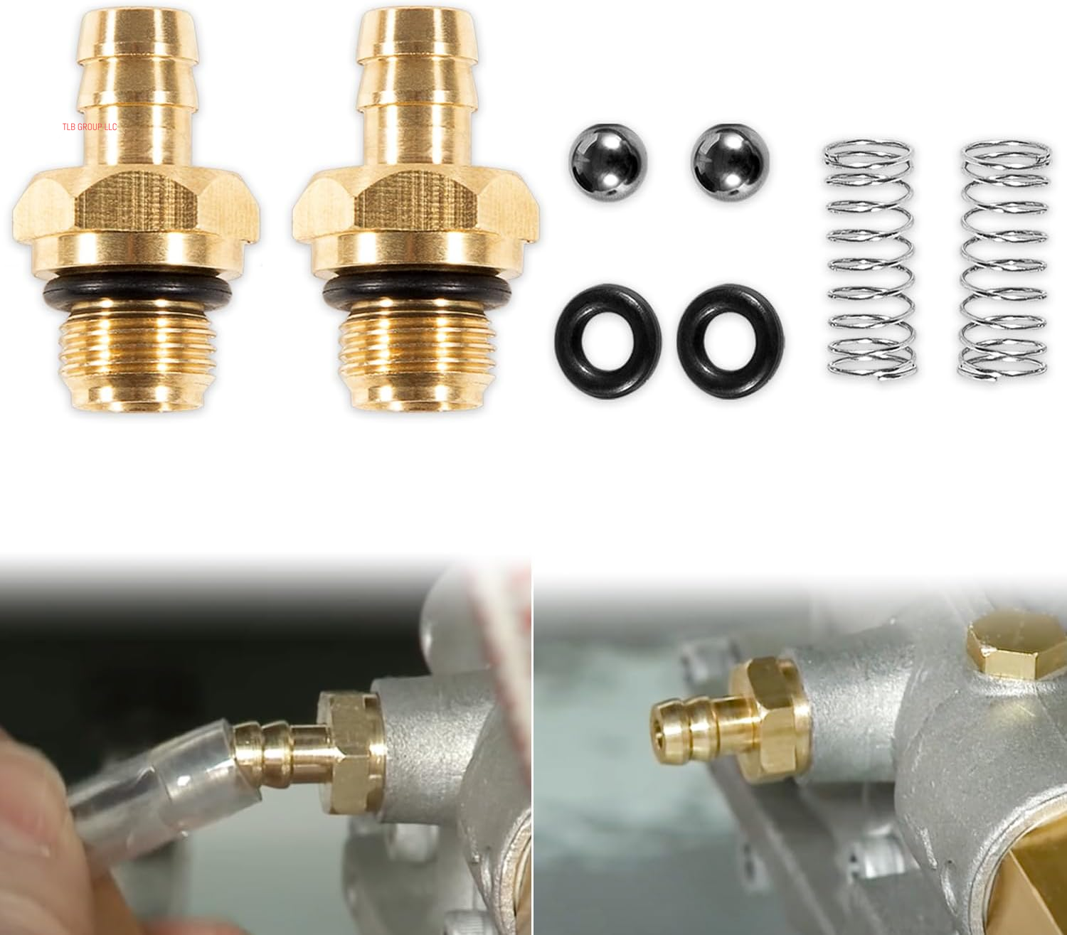 Pressure Washer Chemical Soap Injector Kit for Briggs and Stratton, Homelite, Ryobi and Husky Replaces 190593GS 190635GS and 203640GS (2 Set)