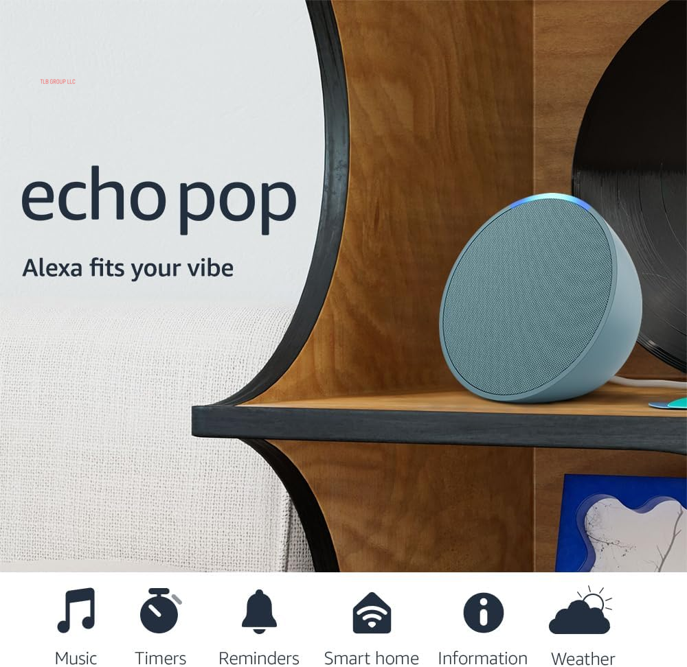 Echo Pop (Newest Model), Our Smallest Alexa Speaker, Fits in Any Room, Charcoal