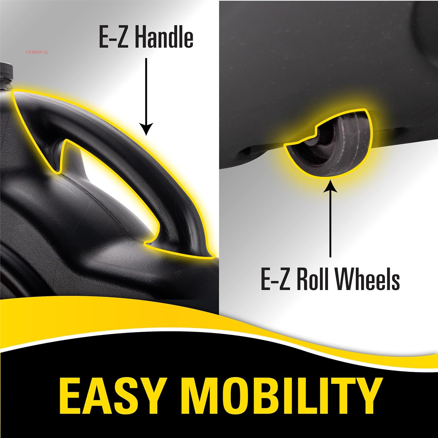 Black LX-1632 15 Quart Drainmaster Pan and Waste Storage. Ideal for Oil Recycling, Drain Direct-No Oily Tub, Funnel, Mess to Clean-Up on Top or Side