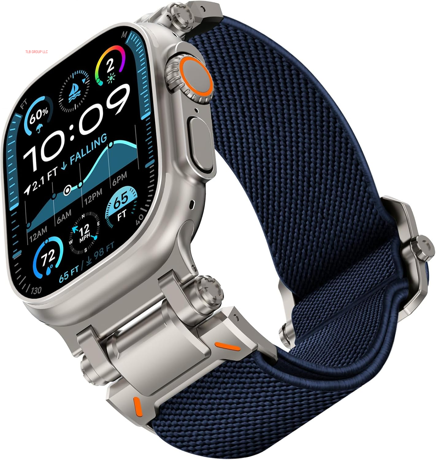 Stretchy Bands for Apple Watch Ultra 2 Band 49Mm 46Mm 45Mm 44Mm 42Mm Men, Rugged Solo Loop Nylon Sport Elastic Braided Straps for Iwatch Ultra Series 10 9 8 7 6 5 4 3 SE with Metal Connector