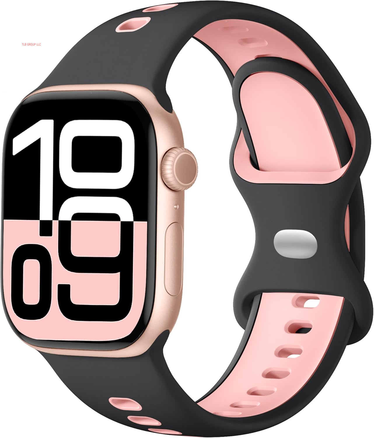 Dual-Color Design Compatible with Apple Watch Band 38Mm 40Mm 42Mm 44Mm 45Mm 46Mm 49Mm Women Men, Soft Silicone Two-Toned Color Replacement Sport Band for Iwatch Series 10/9/8/7/6/5/4/3/2/1/SE