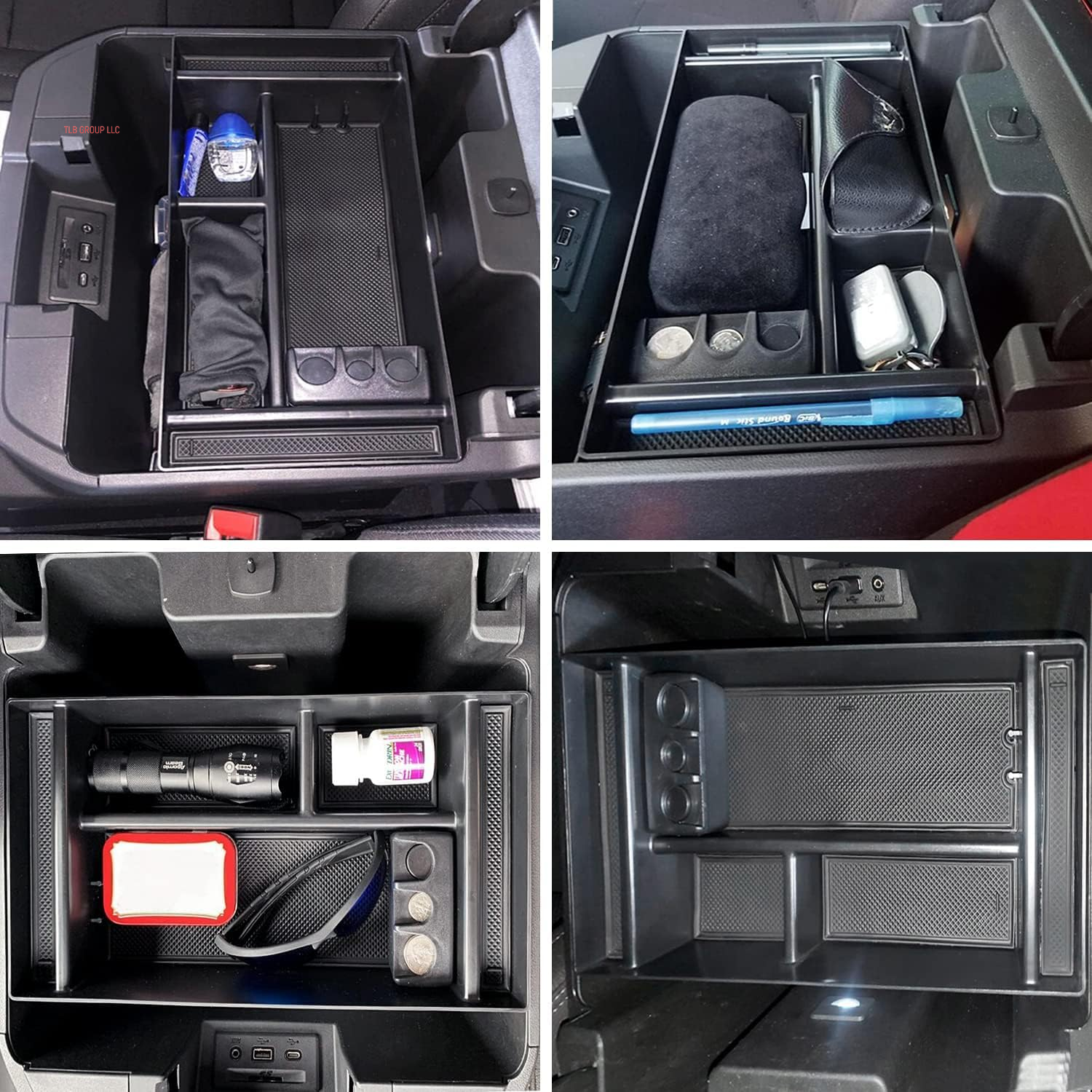 Center Console Organizer Tray Fits for 2019-2022 GMC Sierra/Chevy Silverado 1500 Accessories, 2020-2021 2022 2023 Silverado/Sierra 2500 HD/3500 HD